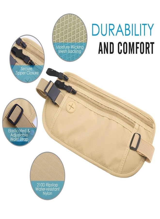 AZCONA IMPEX Azcona Hidden Waist Bag Secure Travel Money Belt Undercover Hidden RFID Blocking Wallet Anti Theft Passport Wallets for Men & Women Waist Pouch Purse Travel Accessories (Pack of 1,Multi) - Image 5